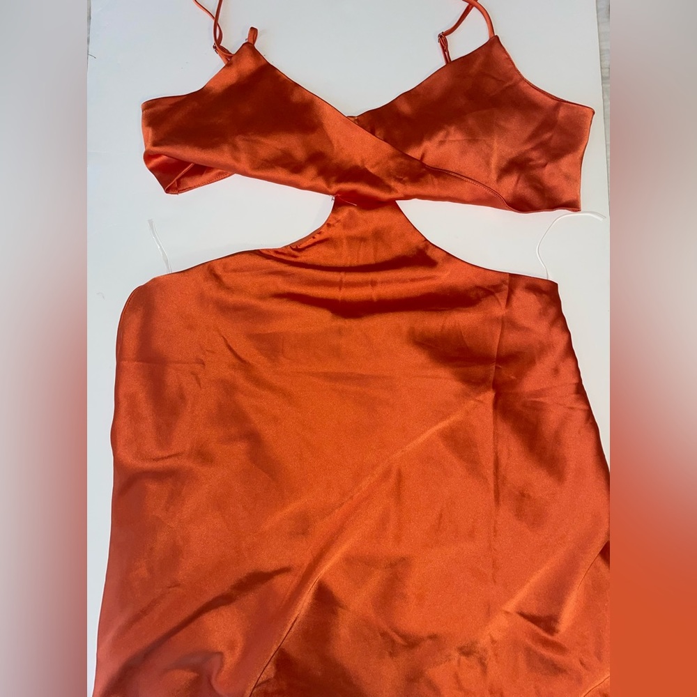 Orange mini dress